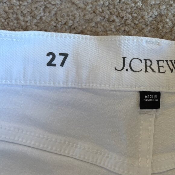 J Crew Slim Wide White Jeans Size 27 - Picture 6 of 6